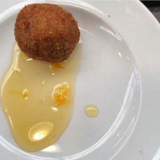 Traditional duck croquette with an orange compote finish